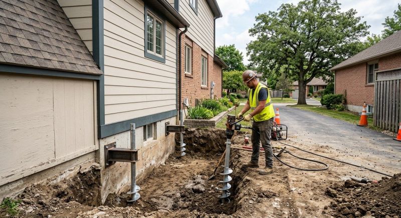 Helical Piers Installation in Canton, GA
