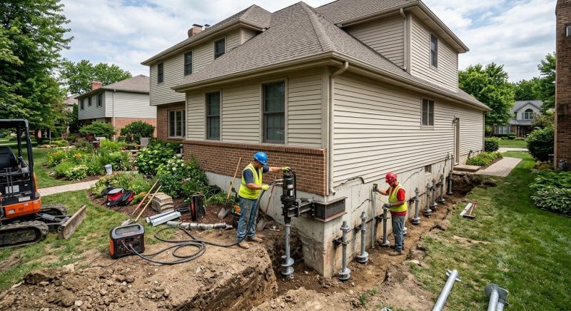 Helical Piers Installation in Canton, GA