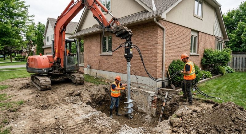Helical Pile Installation in Canton, GA