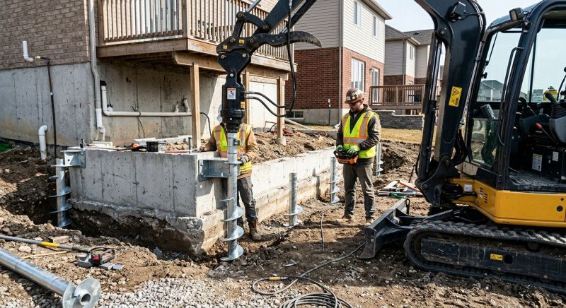 Helical Pile Installation in Canton, GA