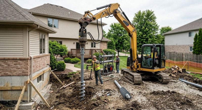 Helical Pile Installation in Canton, GA