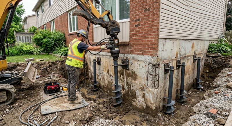 Helical Pile Installation in Canton, GA