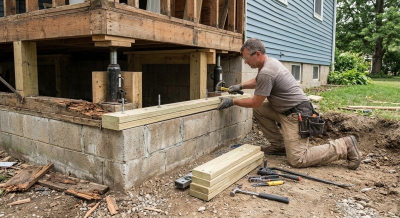 House Foundation Repair in Fairmount, GA